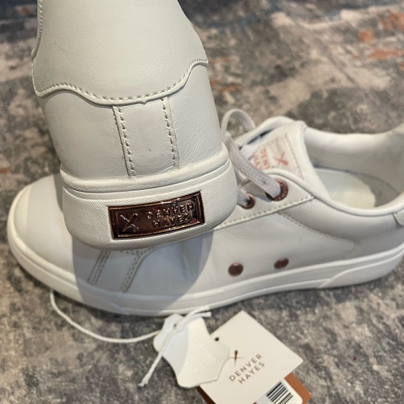 DENVER HAYES | Lesther White Casual Sneakers Size 8 - Picture 9 of 10